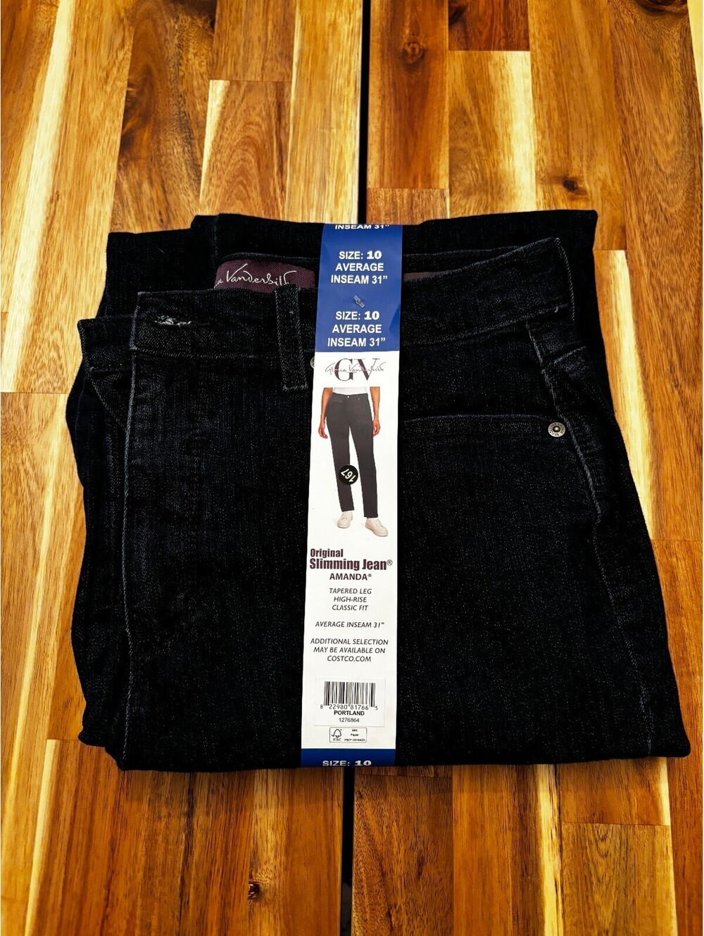 Gloria Vanderbilt Amanda Original Slimming Jeans Size 10 High-Rise Tapered Leg
